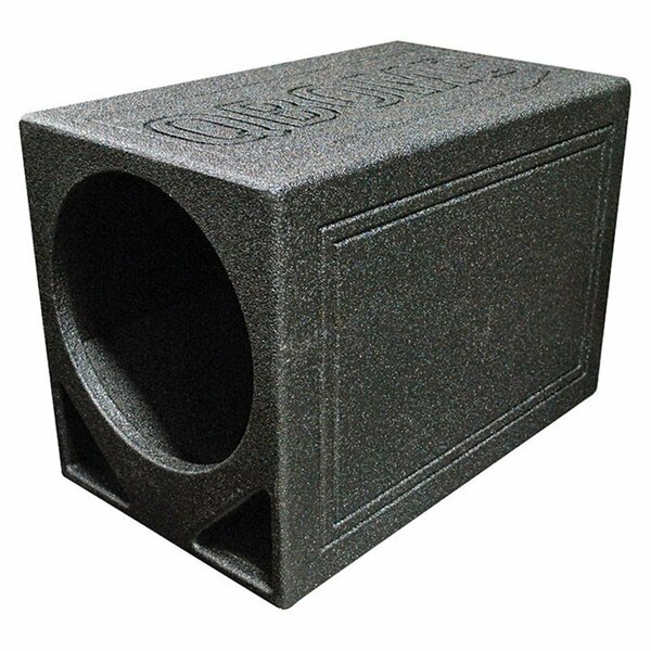 Q Power Qpower  12 in. Single Triangle Ported Finished with Bed Liner QP599719